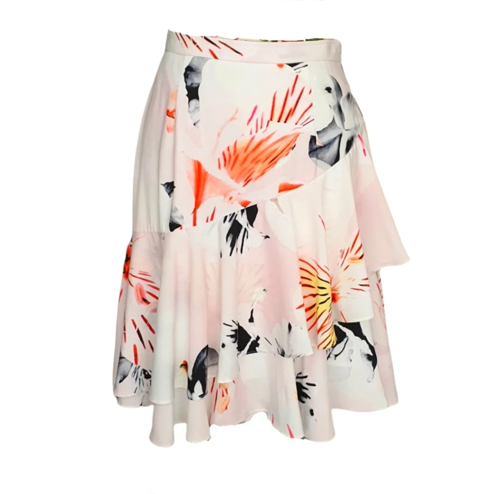 Rodeo show floral tiered ruffle skirt - Picture 1 of 8